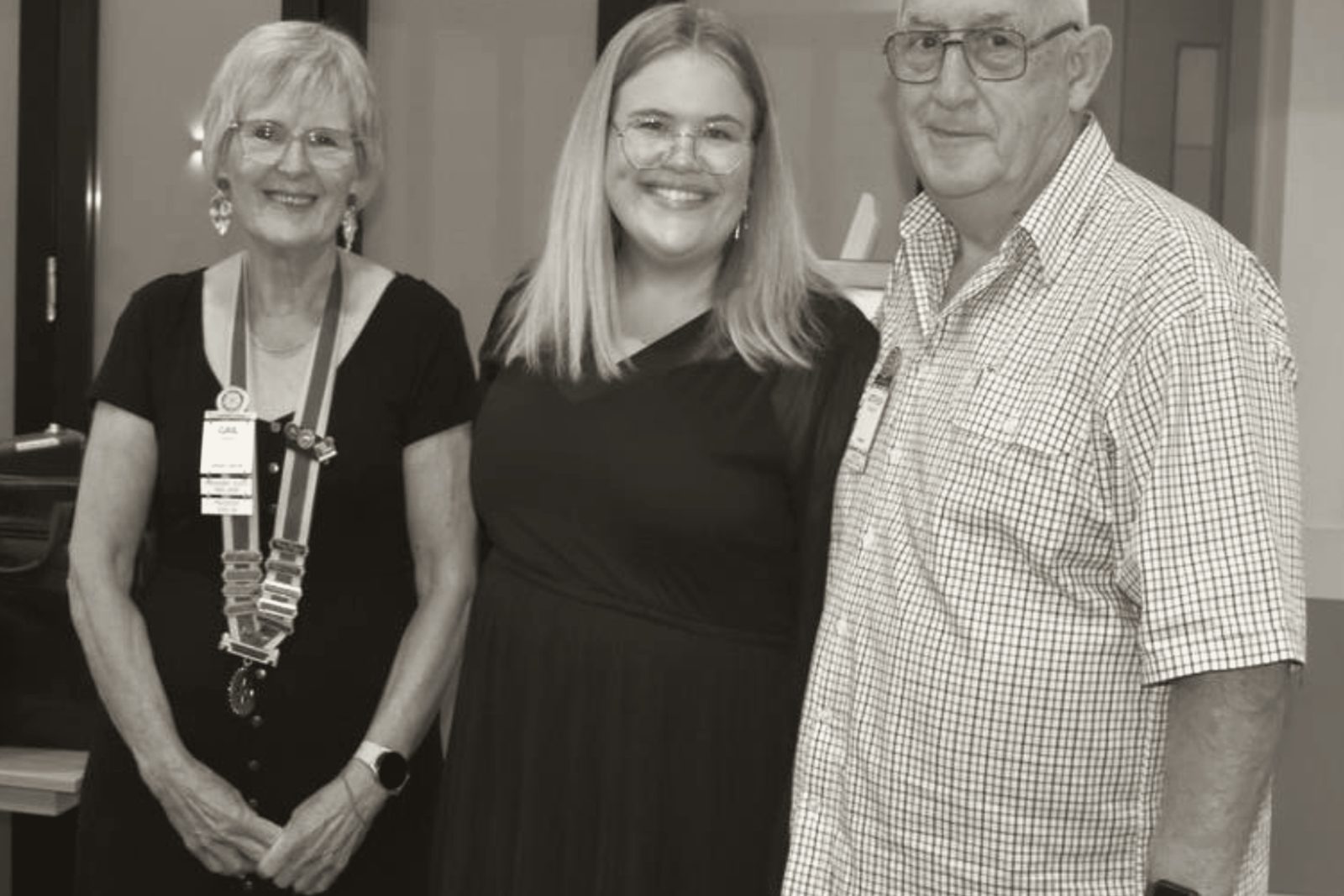 Amelia Fahey with members of the Campbelltown Rotary Club